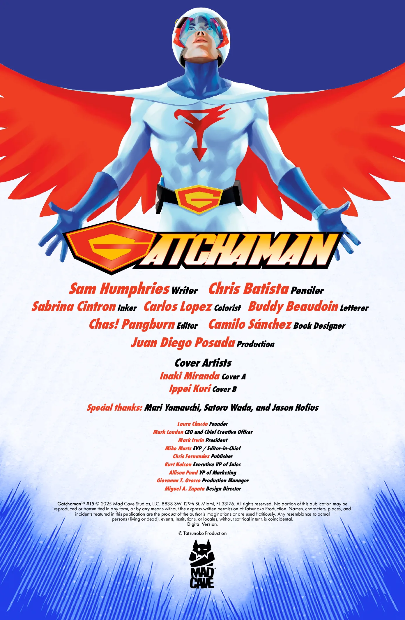 Gatchaman - Issue 15 - Mad Cave Studios